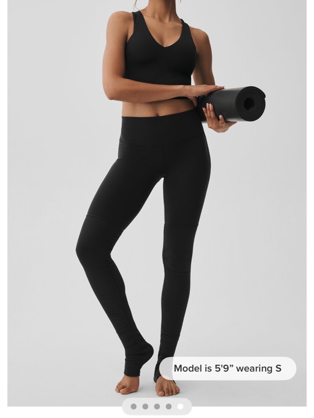 Alo Airbrush Goddess Leggings Black High Waisted Sculpting - Picture 5 of 9